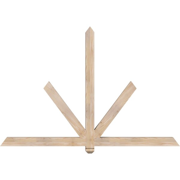 Ekena Millwork Kennewick Smooth Timber Gable Bracket, Douglas Fir, 72"W x 48"H x 3 1/2"D x 3 1/2"F, 16/12 Pitch GBW072X48X0404KEN00SDF - main